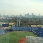 日本青年館ホテルからの神宮球場や神宮外苑の眺望